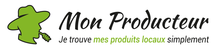 Logo Mon Producteur, version horizontale, noir et vert (700 × 160 px)